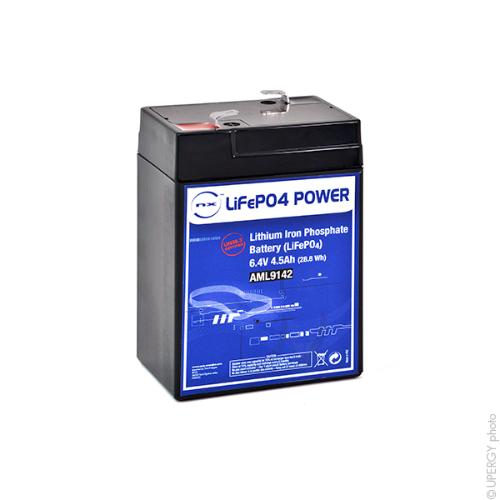 Batterie Lithium Fer Phosphate UN38.3 (28.8Wh) 6V 4.5Ah F4.8 product photo 1 L