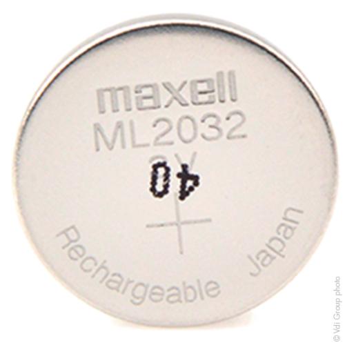 Accus bouton Lithium ML2032 3V 65mAh photo du produit 1 L