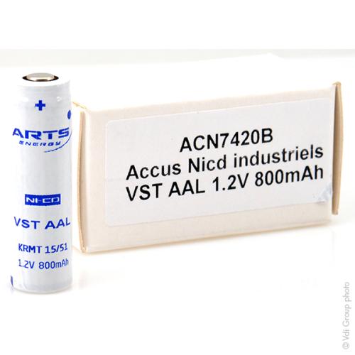 Accus Nicd industriels VST AAL 1.2V 800mAh FT photo du produit 1 L