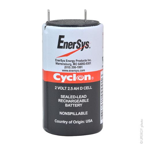 Batterie cyclon Enersys 0810-0004 (D cell) 2V 2.5Ah F4.8 photo du produit 1 L