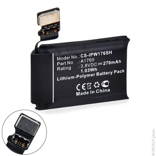 Batterie montre connectée pour Apple Watch 2 3.8V 270mAh photo du produit 1 L