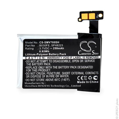 Batterie montre connectée pour Samsung 3.7V 250mAh photo du produit 1 L