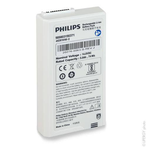 Batterie médicale rechargeable Philips Efficia DFM100 14.8V 5Ah photo du produit 1 L