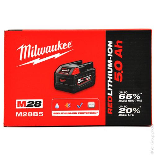 Batterie outillage électroportatif Milwaukee M28 B5 28V 5Ah photo du produit 5 L