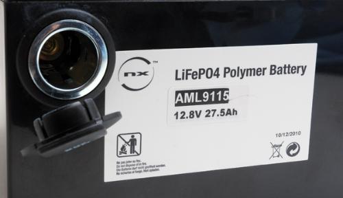 Batterie Lithium Fer phosphate + prise allume cigare 12V 27.5Ah photo du produit 4 L