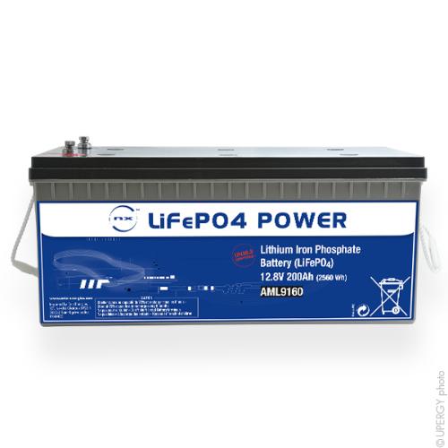 Batterie Lithium Fer Phosphate NX LiFePO4 POWER UN38.3 (2560Wh) 12V 200Ah M8-F photo du produit 1 L
