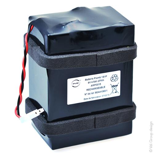 Batterie médicale rechargeable Welch Allyn 45NTL 6V 4.5Ah Molex photo du produit 2 L