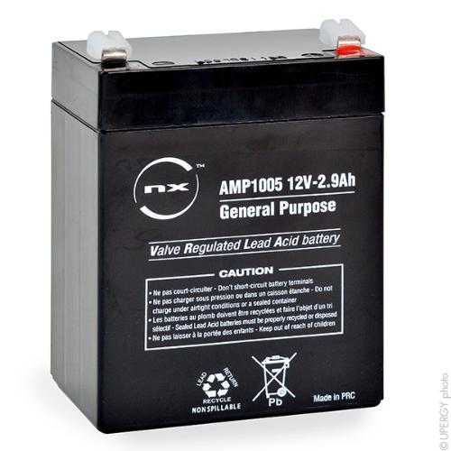 Batterie plomb AGM NX 2.9-12 General Purpose 12V 2.9Ah F4.8 photo du produit 2 L