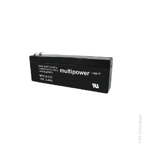 Batterie plomb AGM MP2.4-12C 12V 2.4Ah F4.8 photo du produit 1 L