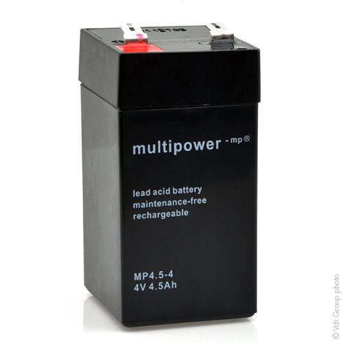Batterie plomb AGM MP4.5-4 4V 4.5Ah F6.35 photo du produit 1 L