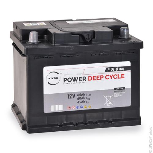 Batterie traction NX Power Deep Cycle 12V 60Ah Auto product photo 1 L