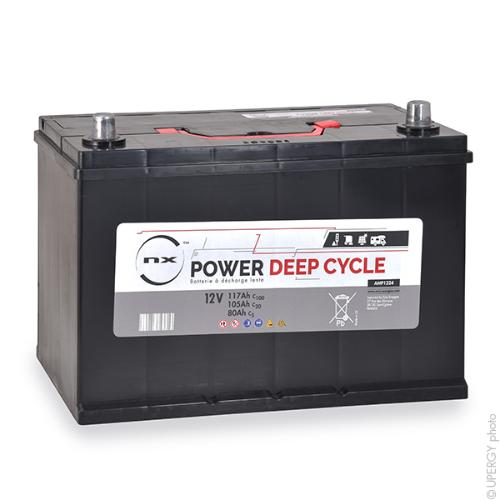 Batterie traction NX Power Deep Cycle 12V 105Ah Auto photo du produit 1 L