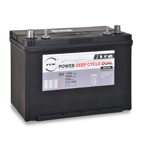 Batterie traction NX Power Deep Cycle DUAL 12V 100Ah photo du produit 1 L