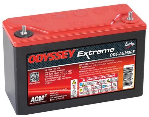 Batterie démarrage haute performance Odyssey Extreme ODS-AGM30E 12V 34Ah M6-V photo du produit 2 L