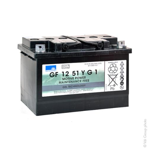 Batterie traction SONNENSCHEIN GF1251Y G1 12V 56Ah M6-M photo du produit 1 L