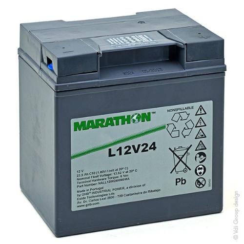 Batterie plomb AGM L12V24 12V 23.5Ah M6-M photo du produit 1 L