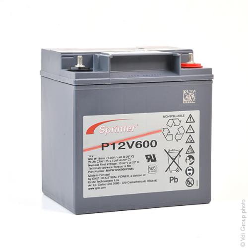 Batterie onduleur (UPS) SPRINTER P12V600 12V 26Ah M6-M photo du produit 1 L