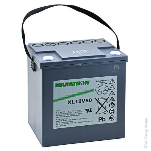 Batterie plomb AGM MARATHON XL12V50 12V 50.4Ah M6-F photo du produit 1 L