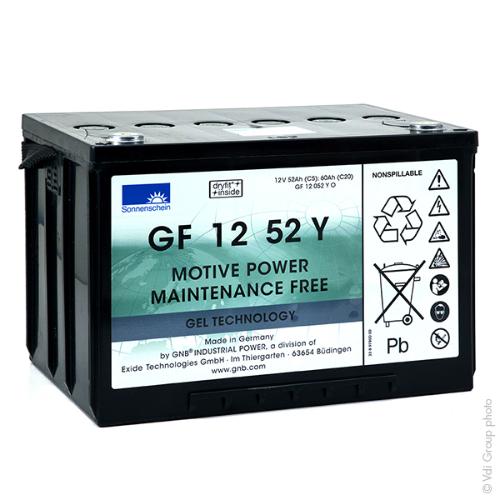 Batterie traction SONNENSCHEIN GF-Y GF12052Y0 12V 60Ah M6-F photo du produit 1 L