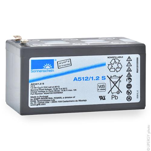Batterie plomb etanche gel A512/1.2S 12V 1.2Ah F4.8 photo du produit 1 L