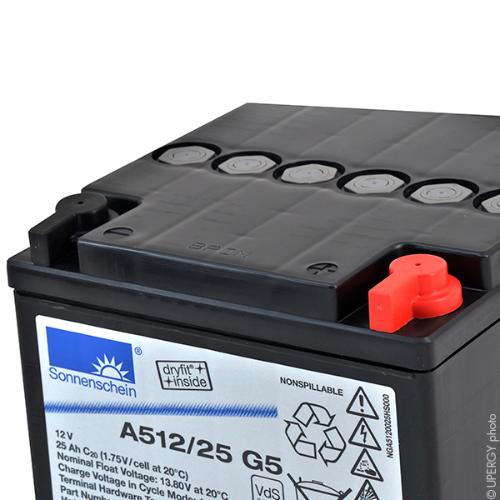Batterie plomb etanche gel A512/25G5 12V 25Ah M5-M photo du produit 3 L