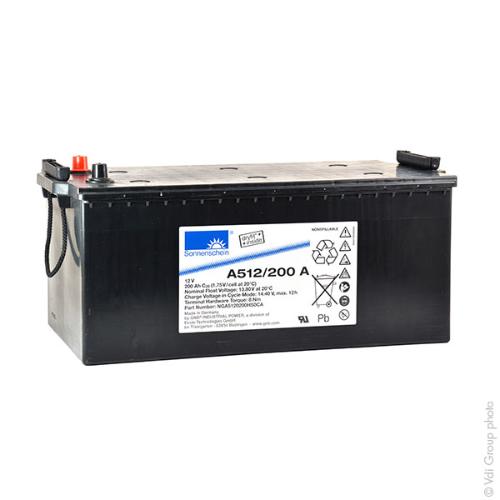 Batterie plomb etanche gel A512/200A 12V 200Ah Auto photo du produit 1 L