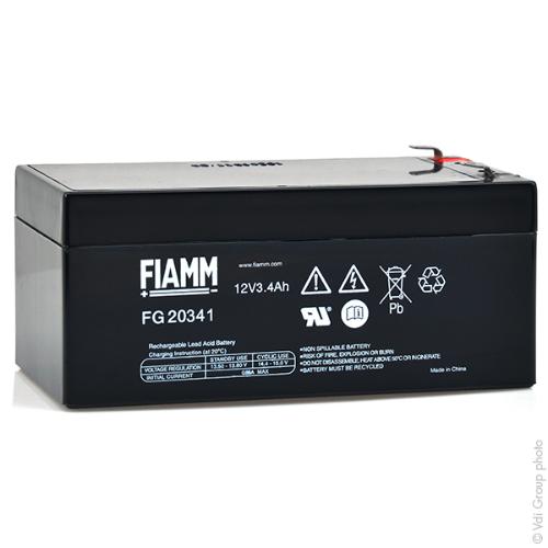 Batterie plomb AGM FIAMM FG20341 12V 3.4Ah F4.8 photo du produit 2 L