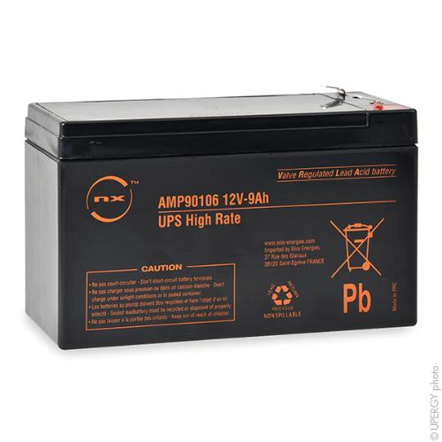 Batterie onduleur (UPS) NX 9-12 UPS High Rate 12V 9Ah F6.35 photo du produit 1 L