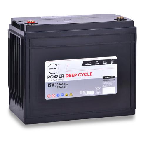 Batterie traction NX Power Deep Cycle AGM 12V 148Ah M8-F photo du produit 1 L