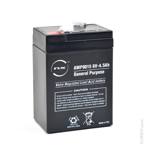 Batterie plomb AGM NX 4.5-6 General Purpose 6V 4.5Ah F4.8 photo du produit 2 L