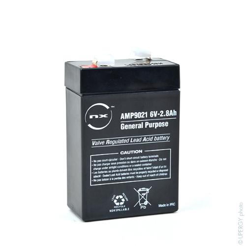 Batterie plomb AGM NX 2.8-6 General Purpose 6V 2.8Ah F4.8 photo du produit 2 L