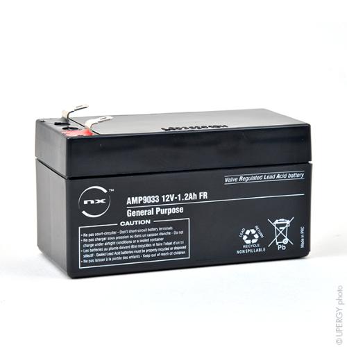 Batterie plomb AGM NX 1.2-12 General Purpose FR 12V 1.2Ah F4.8 photo du produit 1 L