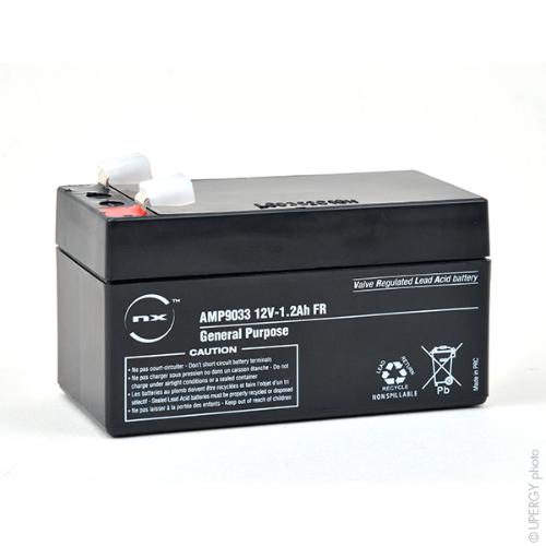 Batterie plomb AGM NX 1.2-12 General Purpose FR 12V 1.2Ah F4.8 photo du produit 2 L