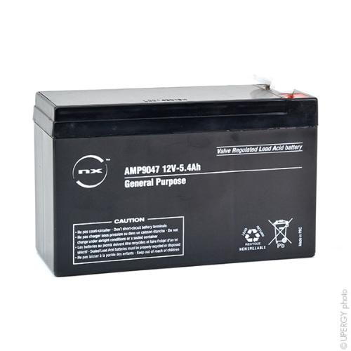 Batterie plomb AGM NX 5.4-12 General Purpose 12V 5.4Ah F4.8 photo du produit 2 L