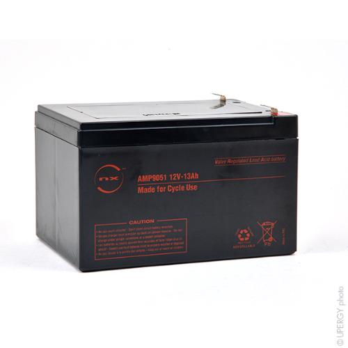 Batterie plomb AGM NX 13-12 Cyclic 12V 13Ah F6.35 product photo 1 L