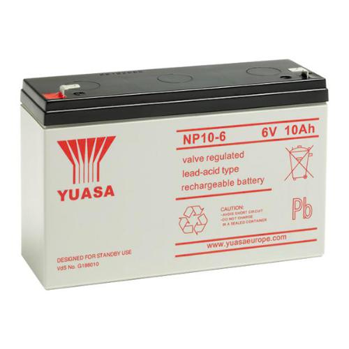Batterie plomb AGM YUASA NP10-6 6V 10Ah F4.8 photo du produit 1 L