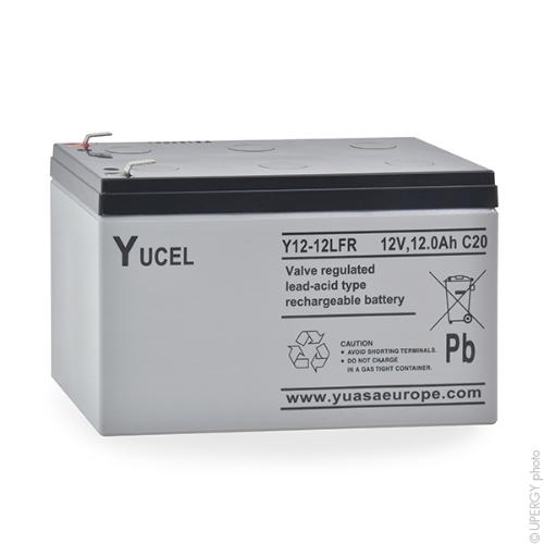 Batterie plomb AGM YUCEL Y12-12 FR 12V 12Ah F6.35 photo du produit 1 L