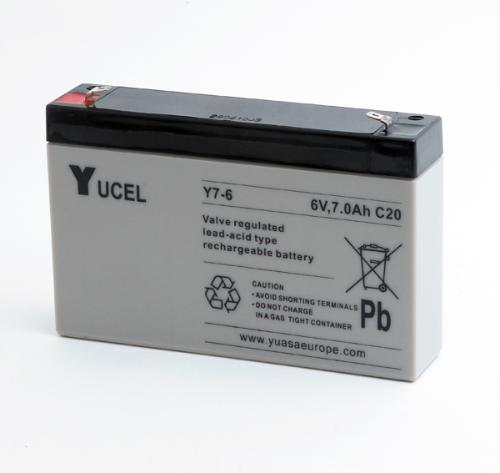 Batterie plomb AGM YUCEL Y7-6 6V 7Ah F4.8 photo du produit 3 L