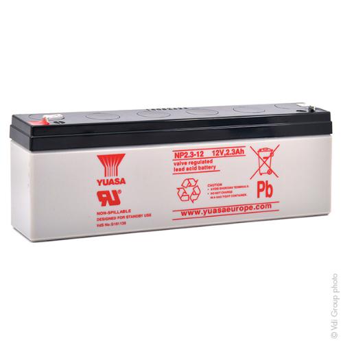 Batterie plomb AGM YUASA NP2.3-12 12V 2.3Ah F4.8 photo du produit 2 L