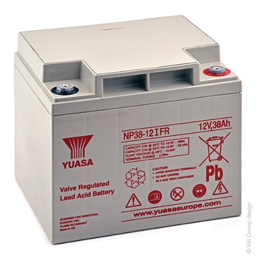 Batterie plomb AGM YUASA NP38-12IFR 12V 38Ah M5-F photo du produit 1 L