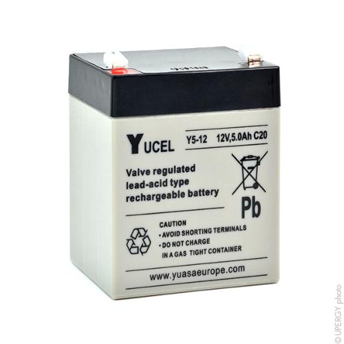 Batterie plomb AGM YUCEL Y5-12 12V 5Ah F4.8 photo du produit 2 L