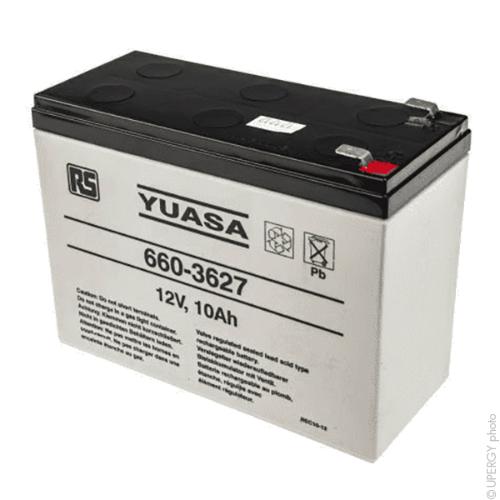 Batterie plomb AGM YUASA REC10-12 12V 10Ah F6.35 photo du produit 1 L