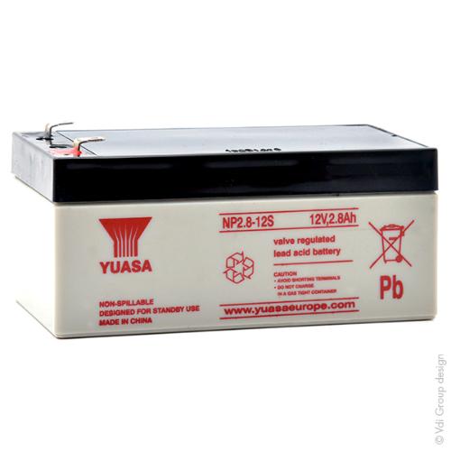 Batterie plomb AGM YUASA NP2.8-12 12V 2.8Ah F4.8 product photo 1 L