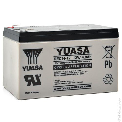 Batterie plomb AGM YUASA REC14-12 12V 14Ah F6.35 photo du produit 1 L