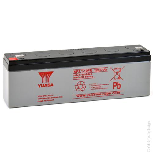 Batterie plomb AGM YUASA NP2.1-12FR 12V 2.1Ah F4.8 photo du produit 1 L