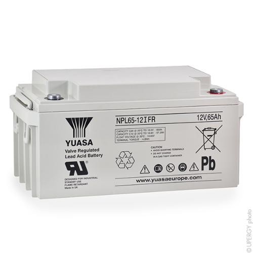 Batterie plomb AGM YUASA NPL65-12IFR 12V 65Ah M6-F photo du produit 1 L