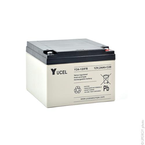 Batterie plomb AGM YUCEL Y24-12IFR 12V 24Ah M5-F photo du produit 1 L