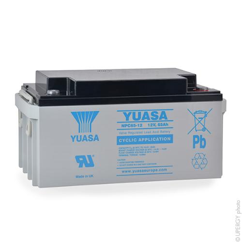 Batterie plomb AGM YUASA NPC65-12 12V 65Ah M6-F photo du produit 1 L