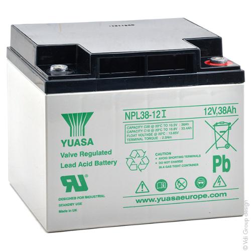 Batterie plomb AGM YUASA NPL38-12I 12V 38Ah M5-F photo du produit 1 L