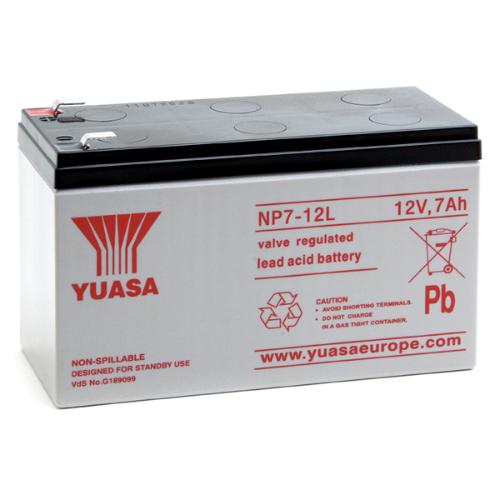 Batterie plomb AGM YUASA NP7-12L 12V 7Ah F6.35 photo du produit 1 L
